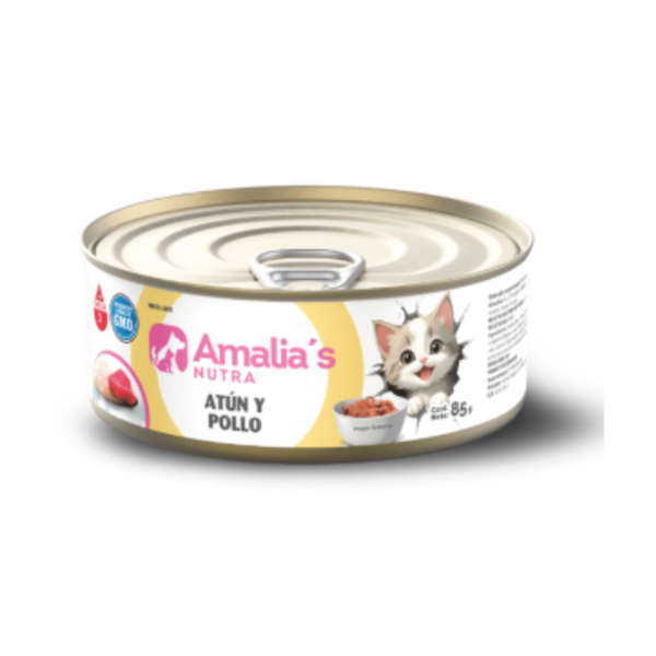 Amalia's Gatos Lata Atún Y Pollo 85GR - Moxy Pet Box