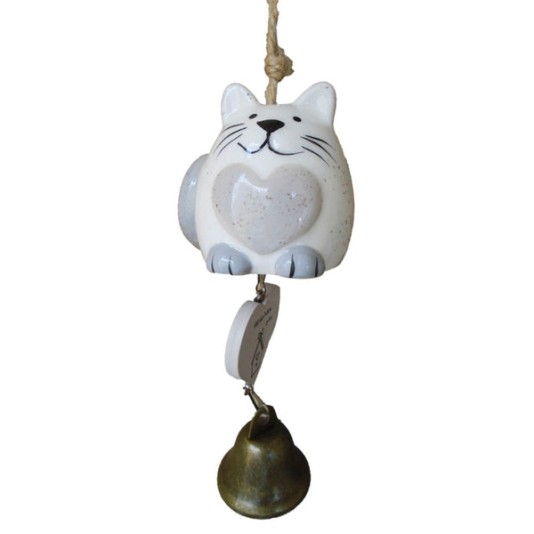 Campana Colgante Con Diseño De Gato - Blanco - Moxy Pet Box