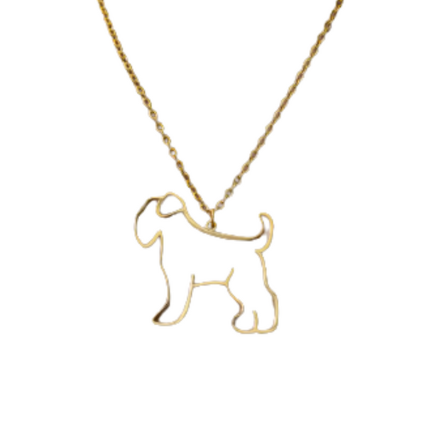 Collar De Acero Inoxidable De Schnauzer - Moxy Pet Box