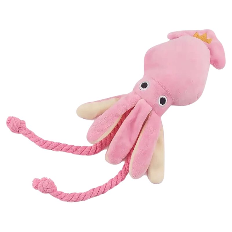 Juguete de Peluche Calamar Rosado para Perros Suave, Divertido y - Main Image
