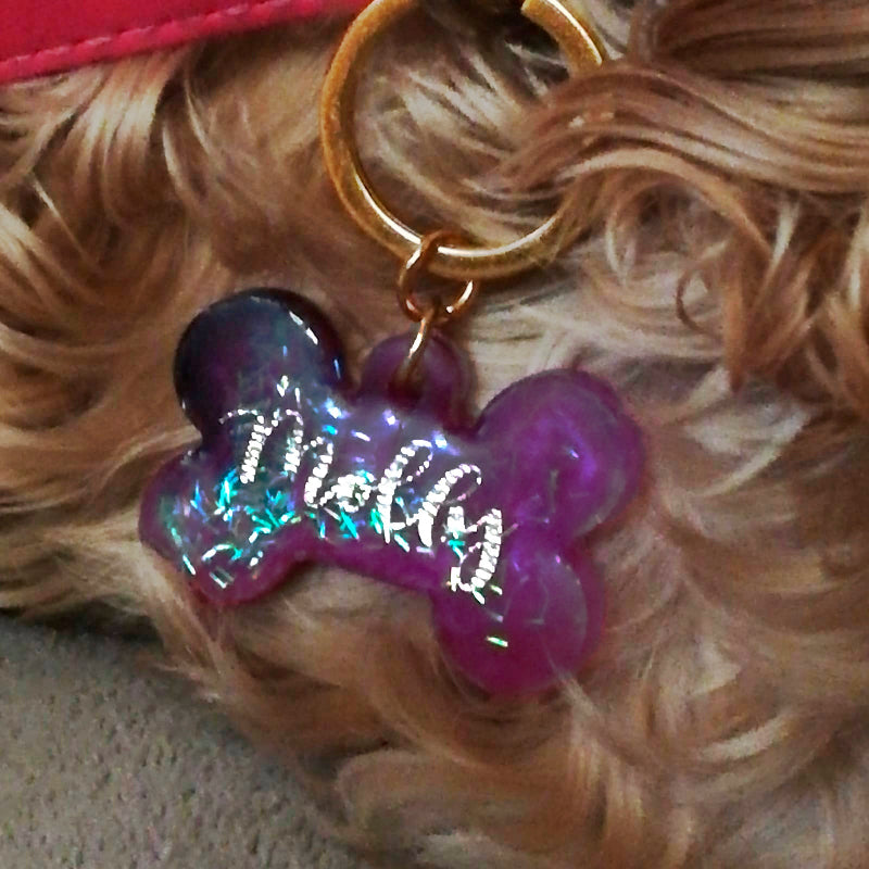 Placas De Identificación De Resina Para Mascotas Personalizadas - Moxy Pet Box