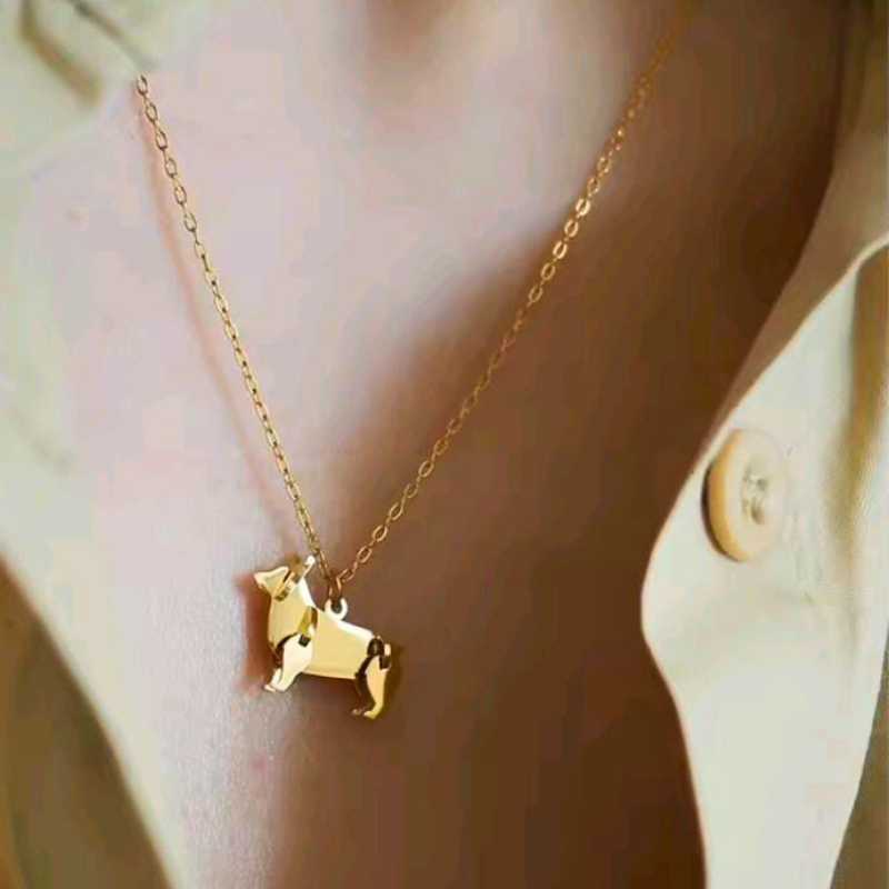 Collar De Acero Inoxidable Con Dije De Perrito