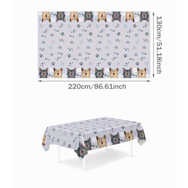 Mantel Temático De Gatitos Para Cumpleaños Para Gatos