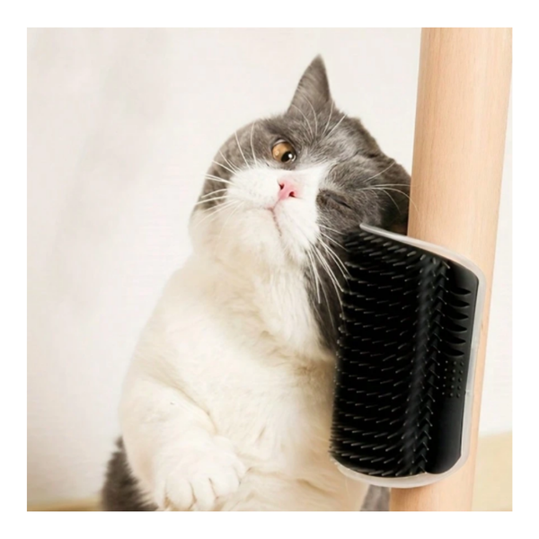 Rascador De Pared Para Gatos Con Peine De Masaje Esquinero De Auto-Aseo Premium