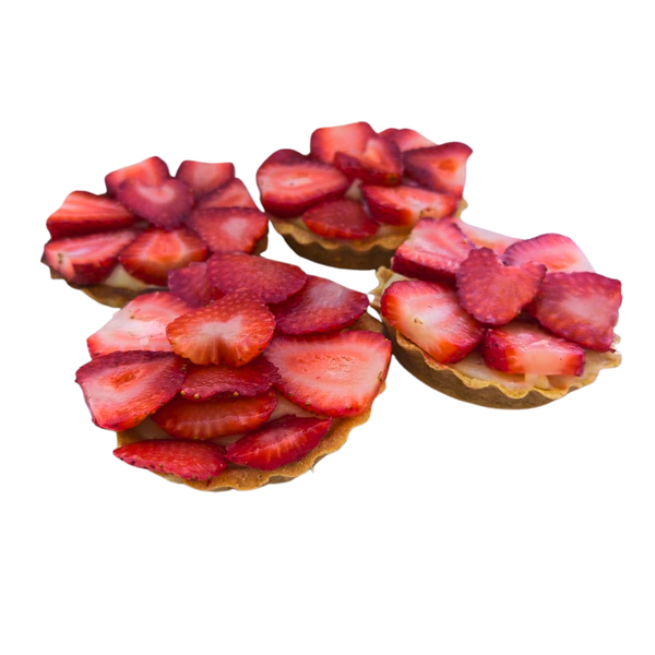 Pack de 2 Tartaletas De Frutilla Premium Delicia Artesanal Con Crema Pastelera (apto para mascotas)