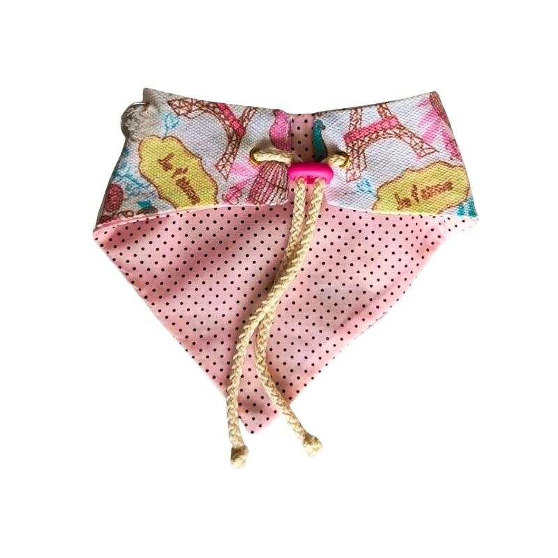 Bandana Estampada Rosada Para Perros Y Gatos