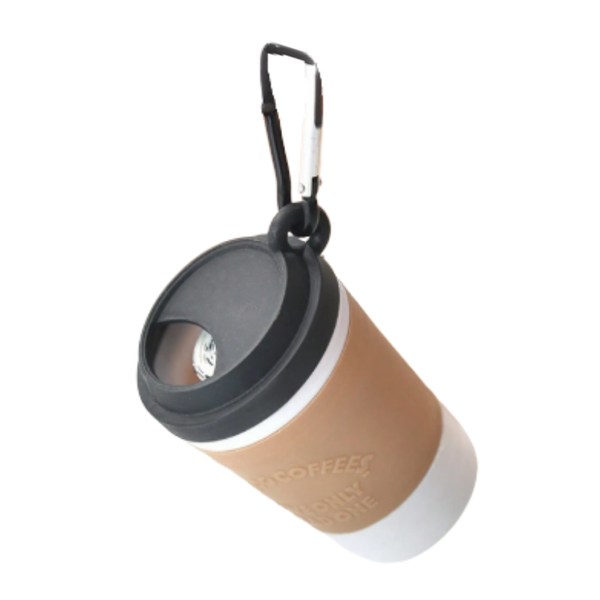 Dispensador Portátil De Bolsas Con Forma De Taza De Café Para Perros