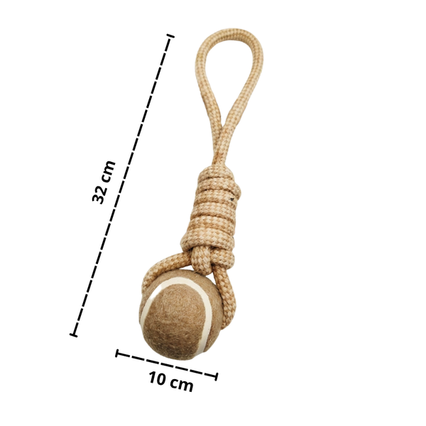 Juguete de Soga con Pelota de Tenis para Perros