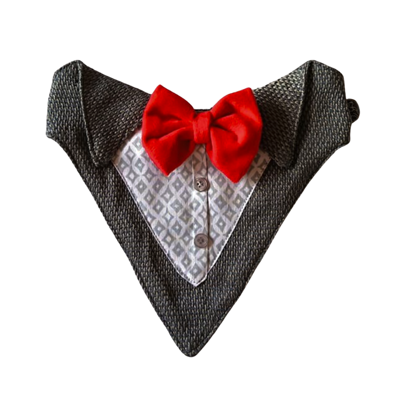 Bandana Esmoquin Para Perros y Gatos Accesorio Formal de Gala