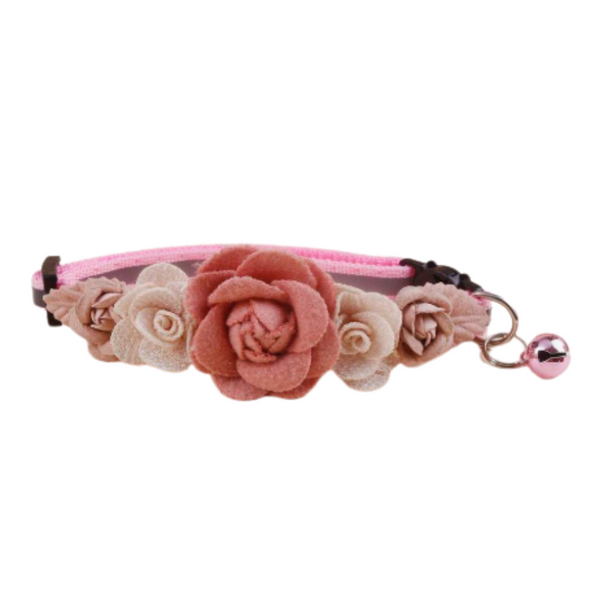 Collar Para Mascotas Con Flores Rosa Para Macotas 20-30 cm