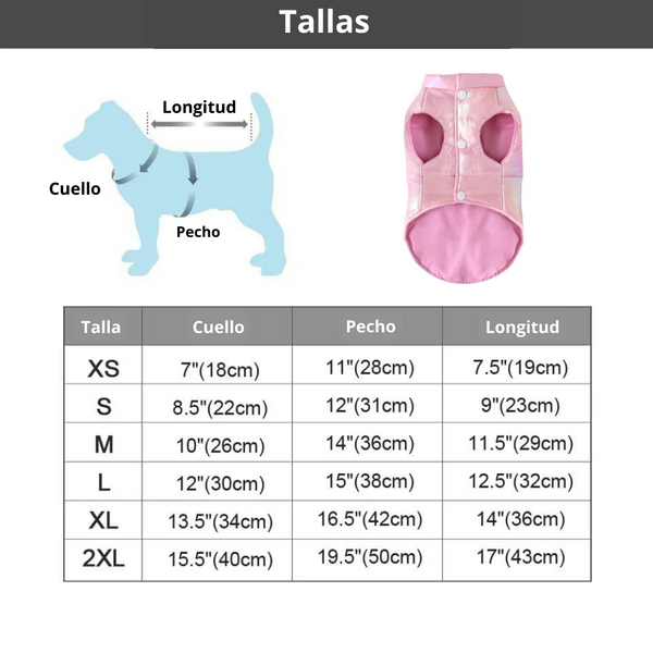 Chaleco Rosado Aperlado Para Mascotas