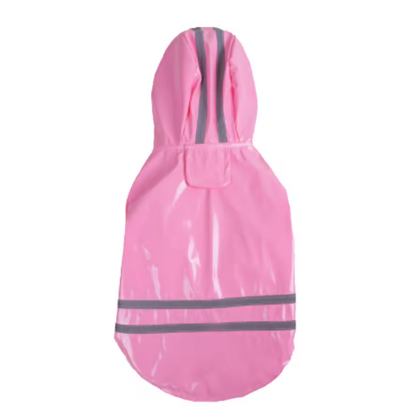 Impermeable Rosado Para Mascotas Talla L