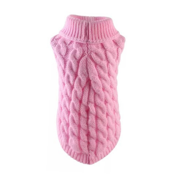 Chaleco Tejido Rosado Para Mascotas