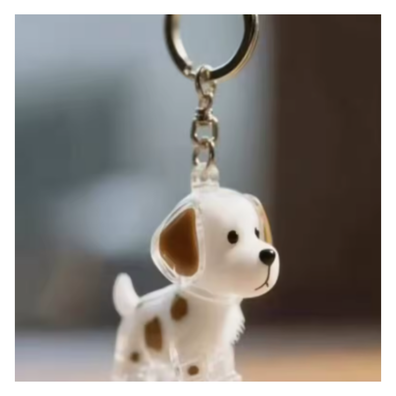 Llavero Transparente Cápsula De Almacenamiento De Pelo De Perro