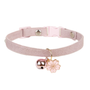 Collar Rosado Para Mascotas Con Colgante Floral Y Campana