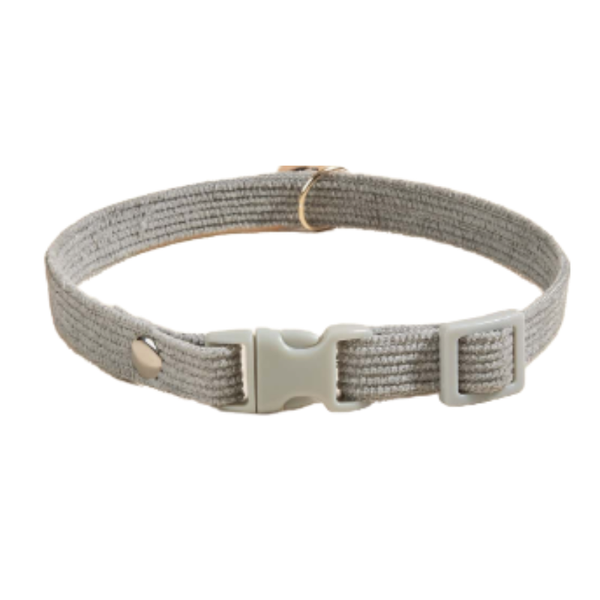 Collar Gris Para Mascotas Con Colgante Floral Y Campana