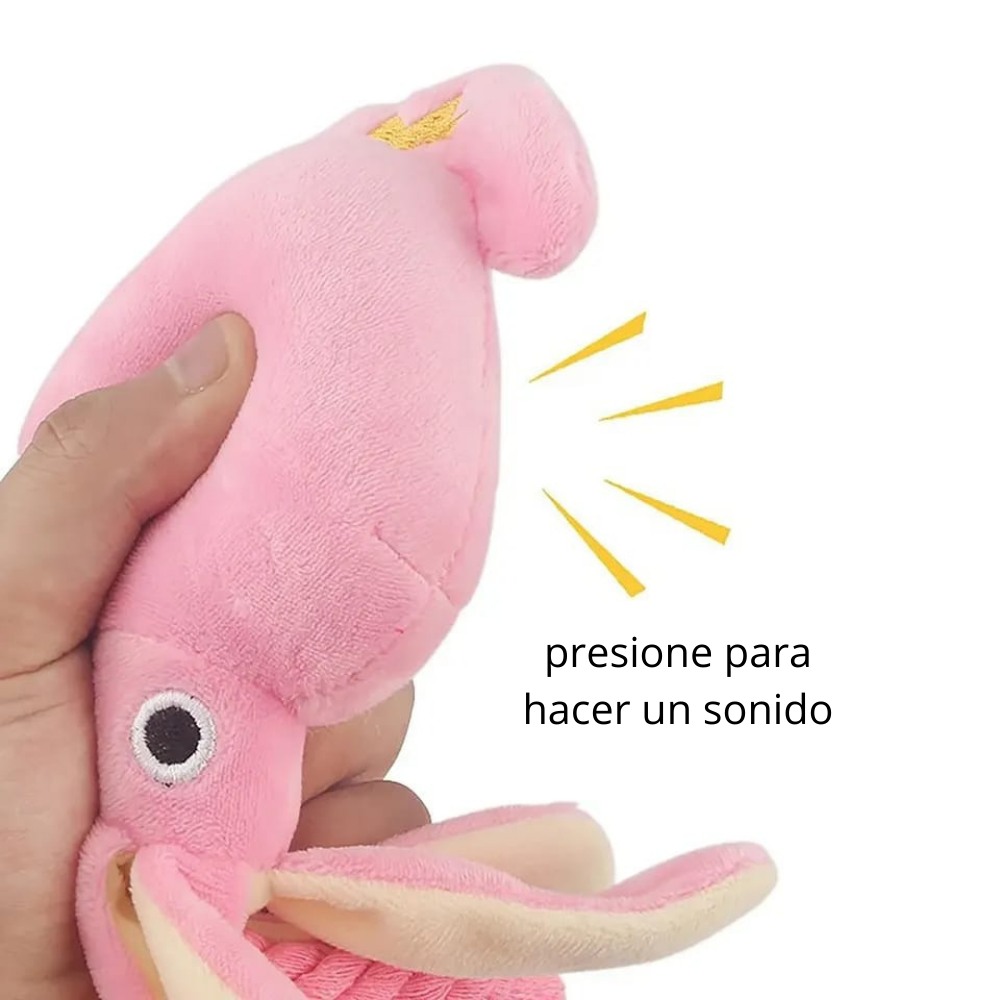 Juguete De Peluche De Calamar Rosado Para Perros - Moxy Pet Box