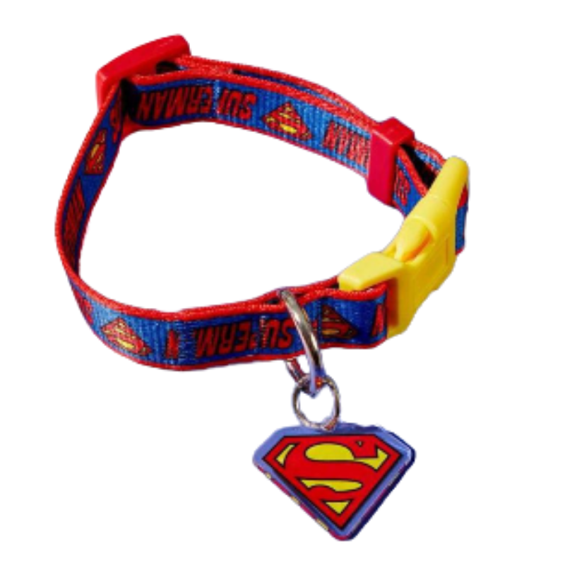 Collar Para Perros Superman Rojo