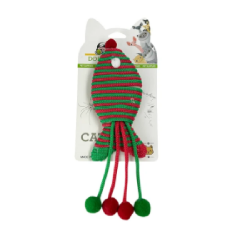 Juguete Interactivo De Cordel Y Texturas En Forma De Pez Para Gatos