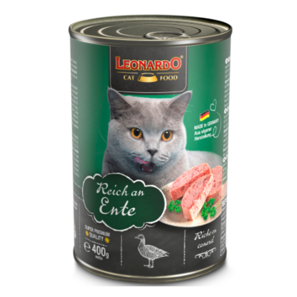 Alimento Húmedo Leonardo Para Gatos Pato 400 g - Moxy Pet Box