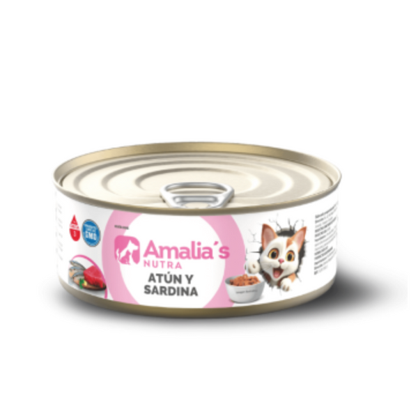 Amalia's Gatos Lata Atún Y Sardina 85G - Moxy Pet Box