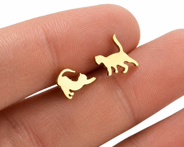 Aros De Gato Dorados Acero Inoxidable