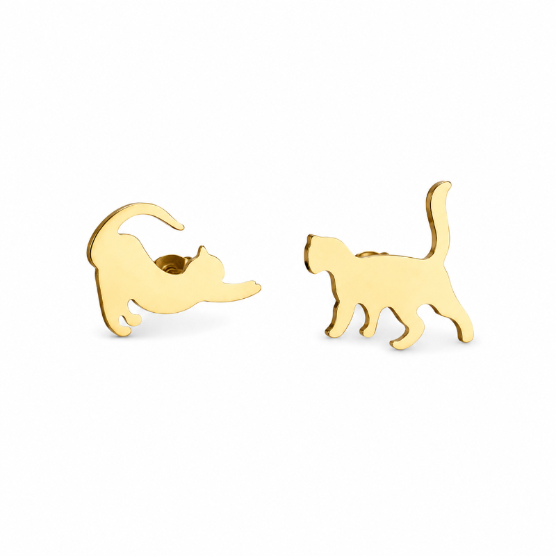 Aros De Gato Dorados Acero Inoxidable