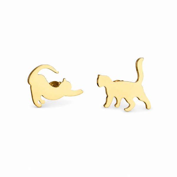 Aros De Gato Dorados Acero Inoxidable