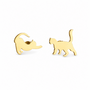 Aros De Gato Dorados Acero Inoxidable