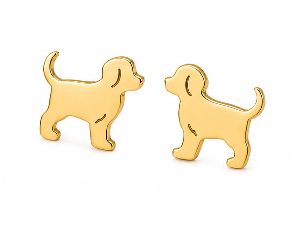 Aros Dorados De Perro En Acero Inoxidable