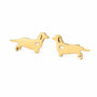 Aros Dorados De Perro Salchicha En Acero Inoxidable
