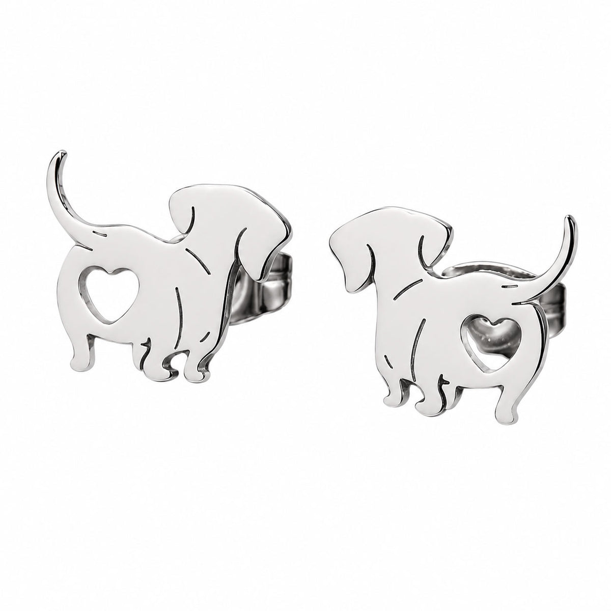 Aros De Acero Inoxidable De Perro Salchicha