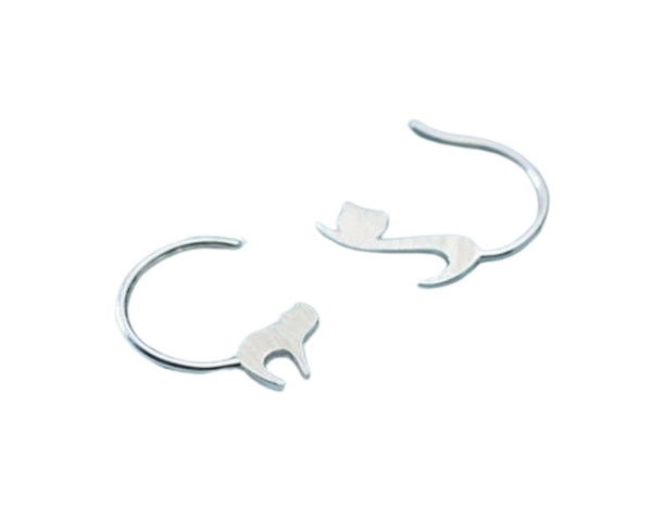 Aros De Gato Plateados Acero Inoxidable - Moxy Pet Box