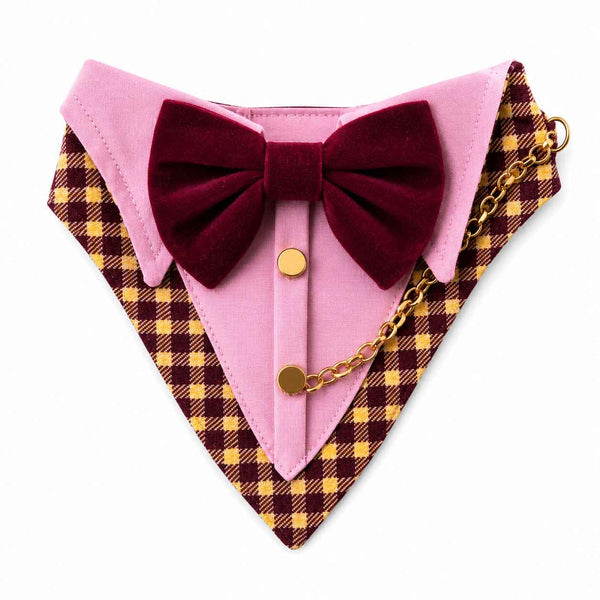Bandana De Etiqueta Humita Roja y Burdeo - Gala Para Gatos