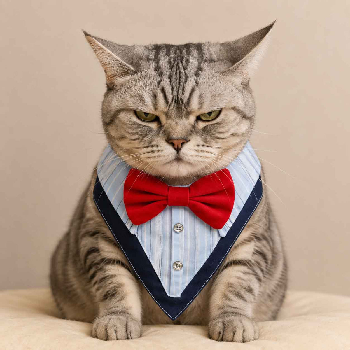 Bandana De Etiqueta Humita roja - Gala Para Gatos