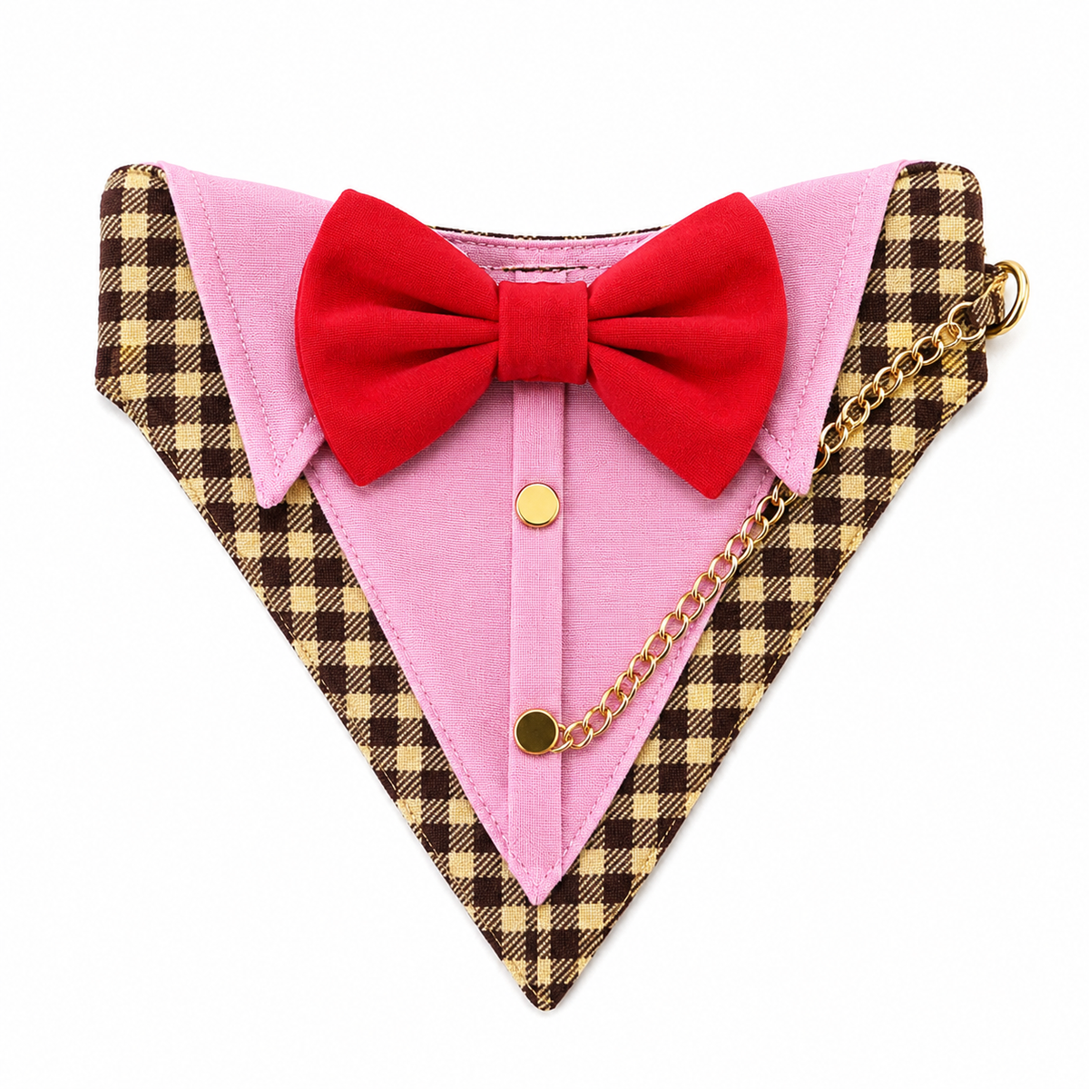 Bandana De Etiqueta Humita Roja y Burdeo - Gala Para Gatos