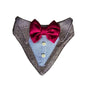 Bandana Esmoquin Para Perros y Gatos Accesorio Formal de Gala Gris Ceniza - Moxy Pet Box