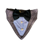 Bandana Esmoquin Para Perros y Gatos Accesorio Formal de Gala Gris Ceniza - Moxy Pet Box