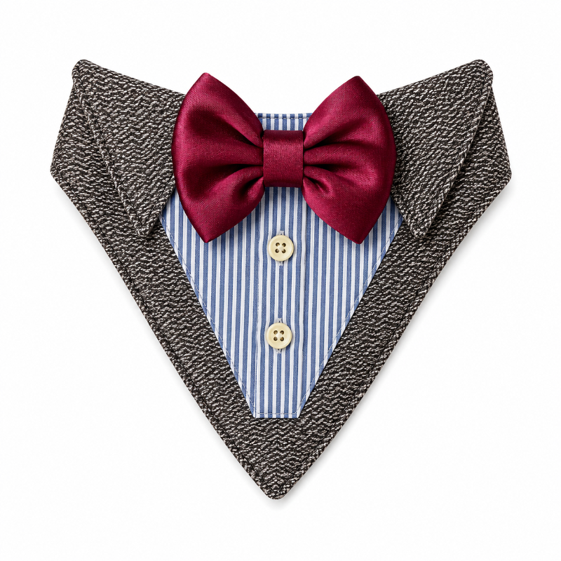 Bandana Esmoquin Para Perros y Gatos Accesorio Formal de Gala