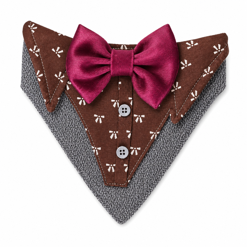 Bandana Esmoquin Para Perros y Gatos Accesorio Formal de Gala