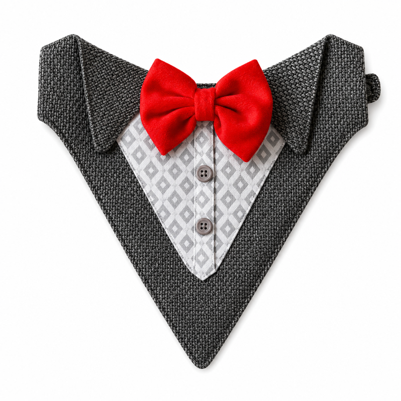 Bandana Esmoquin Para Perros y Gatos Accesorio Formal de Gala