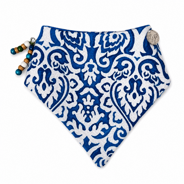 Bandana Estampada Azul Para Perros Y Gatos