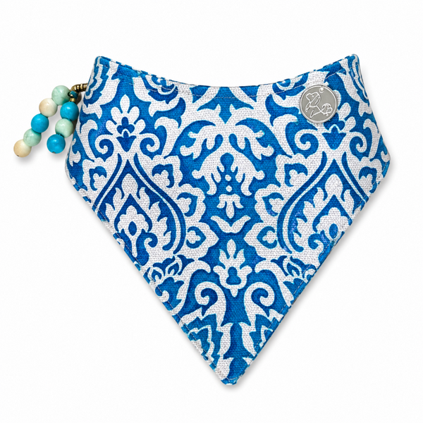 Bandana Estampada Azul Para Perros Y Gatos