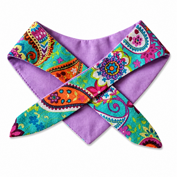 Bandana Estampada Morado Para Perros Y Gatos