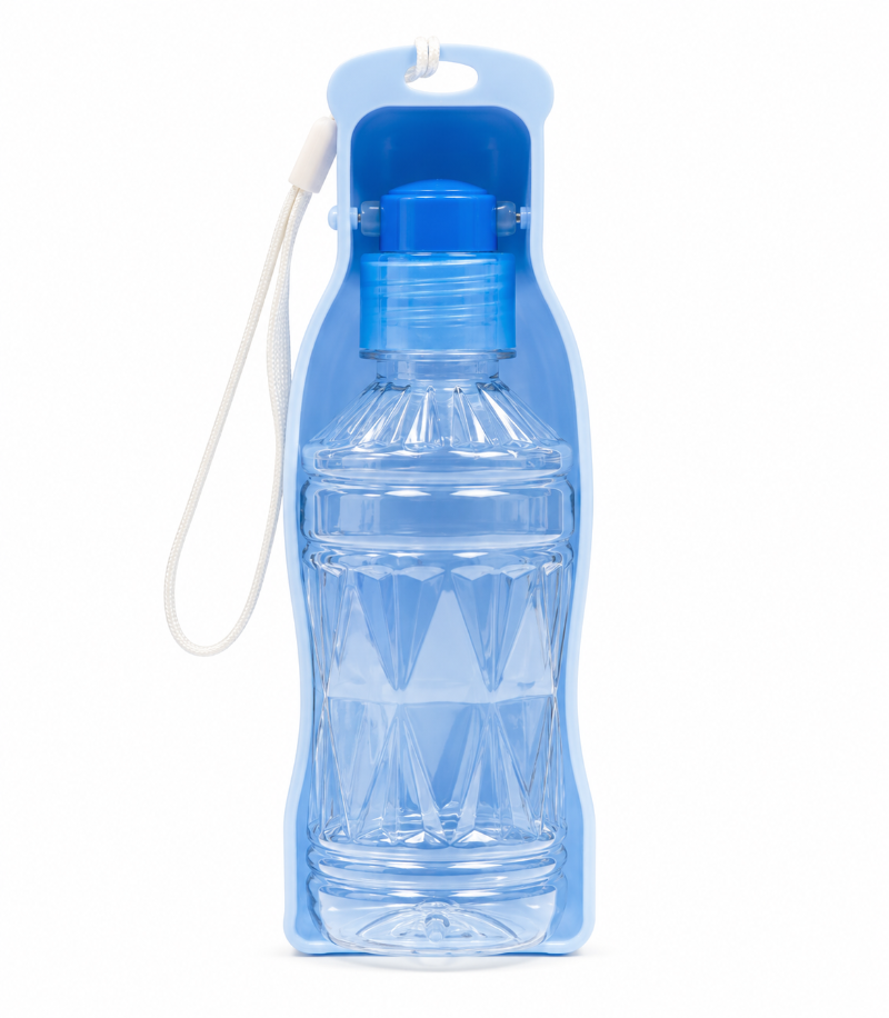Botella De Agua Para Mascotas Azul