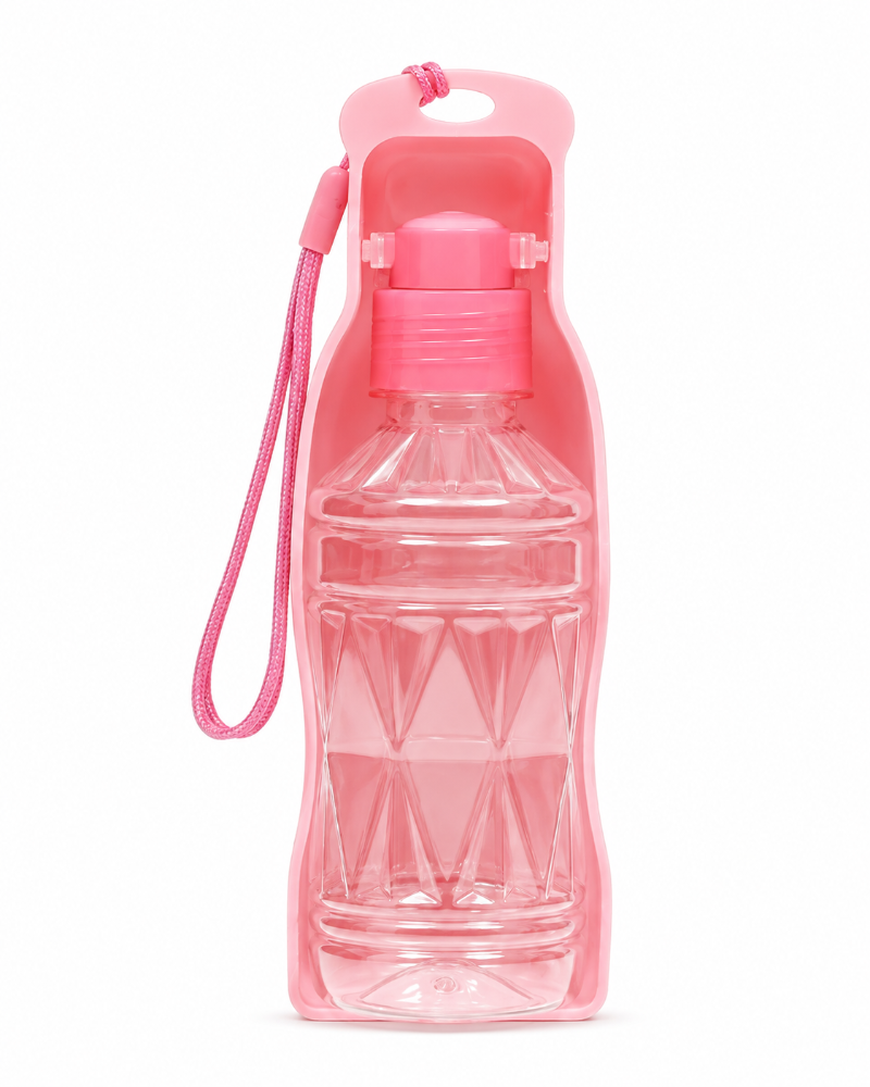 Botella De Agua Para Mascotas Rosado