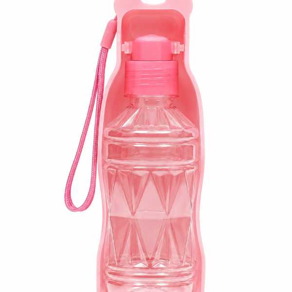 Botella De Agua Para Mascotas Rosado