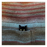 Broche De Esmalte De Gato Negro Elegante - Moxy Pet Box