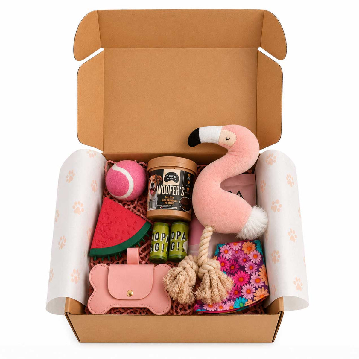 Caja Primaveral Para Mascotas Flamenco
