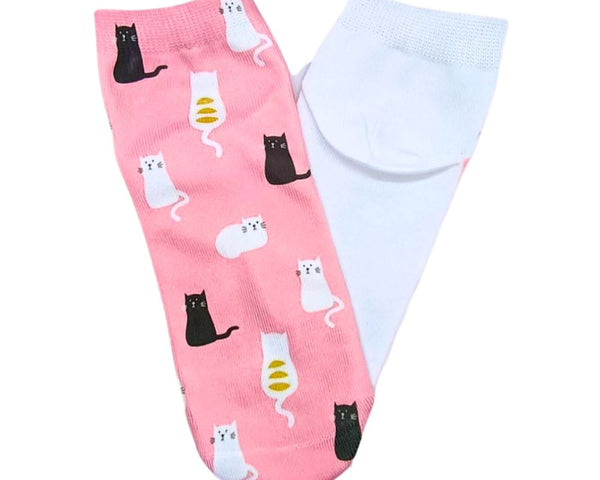 Calcetines Rosados De Gatos  - Moxy Pet Box